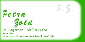 petra zold business card